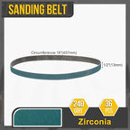 1/2 x 18 Inch Sanding Belt, 32 Pcs 240 Grit Zirconia Knife Sharpener Belts Work Sharpening for Belt Sander Knife Carving Tool Metal Working