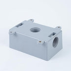 1/2-Inch or 3/4-Inch Weatherproof Electrical Junction Box with Adapters, Gray, Indoor/Outdoor Installation (Single-Gang 2PACK)