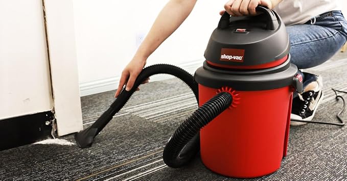 Shop-Vac 5890489 4 Gallon 4.0 Peak HP Wet/Dry Vacuum, 1.25 Inch Diameter x 4 Foot Hose, 6 Foot Cord, Ideal for Jobsite, Garage & Workshop
