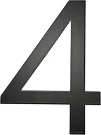 Adoorn 4 Inch Mailbox Numbers - Number 4, Black Color, Each Sold Individually, Premium Metal Self Stick Address Numbers, Weatherproof Mailbox Numbers for Outside