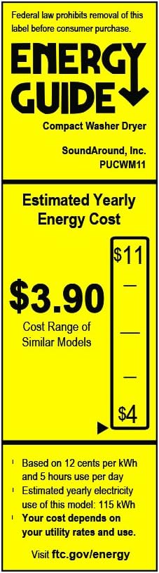 PURE CLEAN PUCWM11.7 Compact Home Washing Machine-Portable Mini Laundry Clothes Washer, Blue