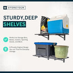 StoreYourBoard 2-Pack Heavy Duty Wall Shelves 1ft x 2ft – Wall-Mounted Garage Storage Shelving and Organization for Sheds, Closets, or Utility Rooms – Holds 200 lbs - Black