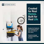 StoreYourBoard 2-Pack Heavy Duty Wall Shelves 1ft x 2ft – Wall-Mounted Garage Storage Shelving and Organization for Sheds, Closets, or Utility Rooms – Holds 200 lbs - Black