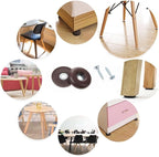 1-1/4" Screw on Furniture Sliders-Furnigear Heavy Duty PTFE (Teflon) Chair Leg Slides Glides Move Your Furniture Easy & Safely - Best Floor Protector(Brown-40pack)