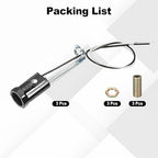 PATIKIL Candelabra Base Lamp Holder Light Socket, 3pcs UL Listed Keyless E12 Bulb Socket with 9.8" Wire Leads for E12 Incandescent LED Light Bulbs, 3.1" Tall