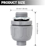 3/4 inch Liquid Tight Connector PVC Flexible Conduit Connector, Straight 180 Degree UL Listed Liquid Tight Connector, Non-Metallic Electrical Conduit Fittings (36 Pack)