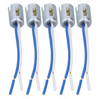 1156 Bulb Socket Part, 10PCS Bulb Sockets LED Turn Light Holder with 3.5in Harness DC 12V Flexible Headlight Conversion