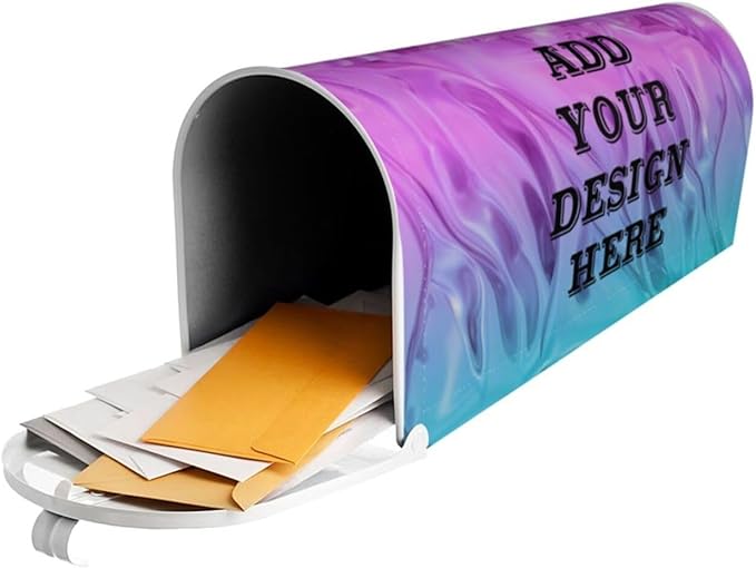 Personalized Mailbox Covers Custom Picture/Photo/Text Magnetic Standard Size Mailbox Wraps Post Letter Box Cover for Garden Yard Outdoor Decorations-1