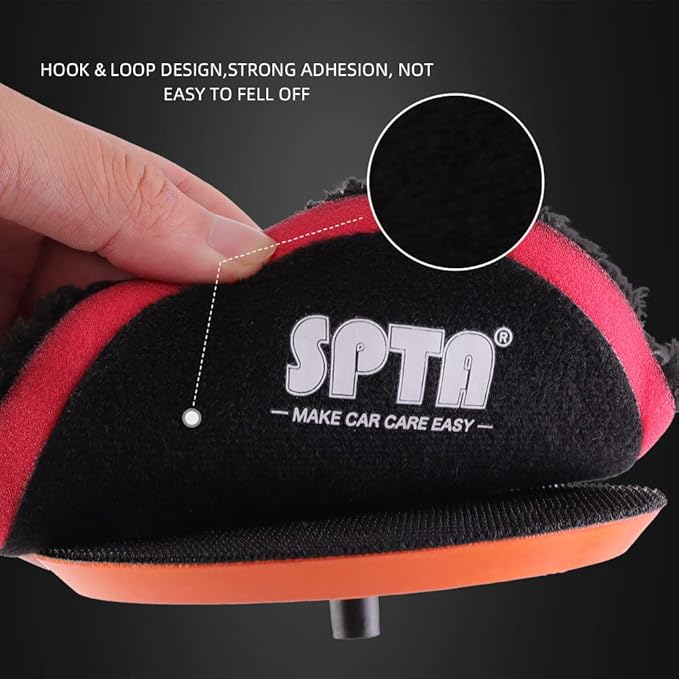 SPTA Microfiber Polishing Pad, 2Pcs 6Inch 150mm Microfiber Cutting Finishing Disc with Hook & Loop Backing for Car Buffer Polisher Cutting Buffing Waxing and Polishing
