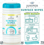 4 Pack Surface Cleaning Wipes with Bleach, All-Purpose Cleaner for Bathroom, Kitchen, Office, 300 Count Canister, 7.5" x 7" Sheet, Fresh Scent, Lint Free & Durable