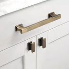 Asidrama 10 Pack 5 Inch(128mm) Brushed Antique Brass Kitchen Cabinet Handles, Cabinet Pulls Kitchen Cabinet Hardware for Cupboard Drawer Pulls