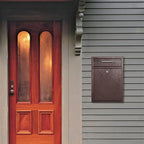 KYODOLED Steel Key Lock Mail Boxes Outdoor,Locking Wall Mount Mailbox, Security Key Drop Box, Collection Boxes,16.2Hx 11.22Lx 4.72W Inches, Bronze X Large