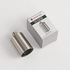 BRIGHTTIA E26 Light Bulb Socket with Cover & Cord Grip - Standard Screw-in Lamp Holder Socket Replacement for DIY Decorative Vintage Retro Industrial Edison Pendant Lighting - 2 Pack (Brushed Nickel)