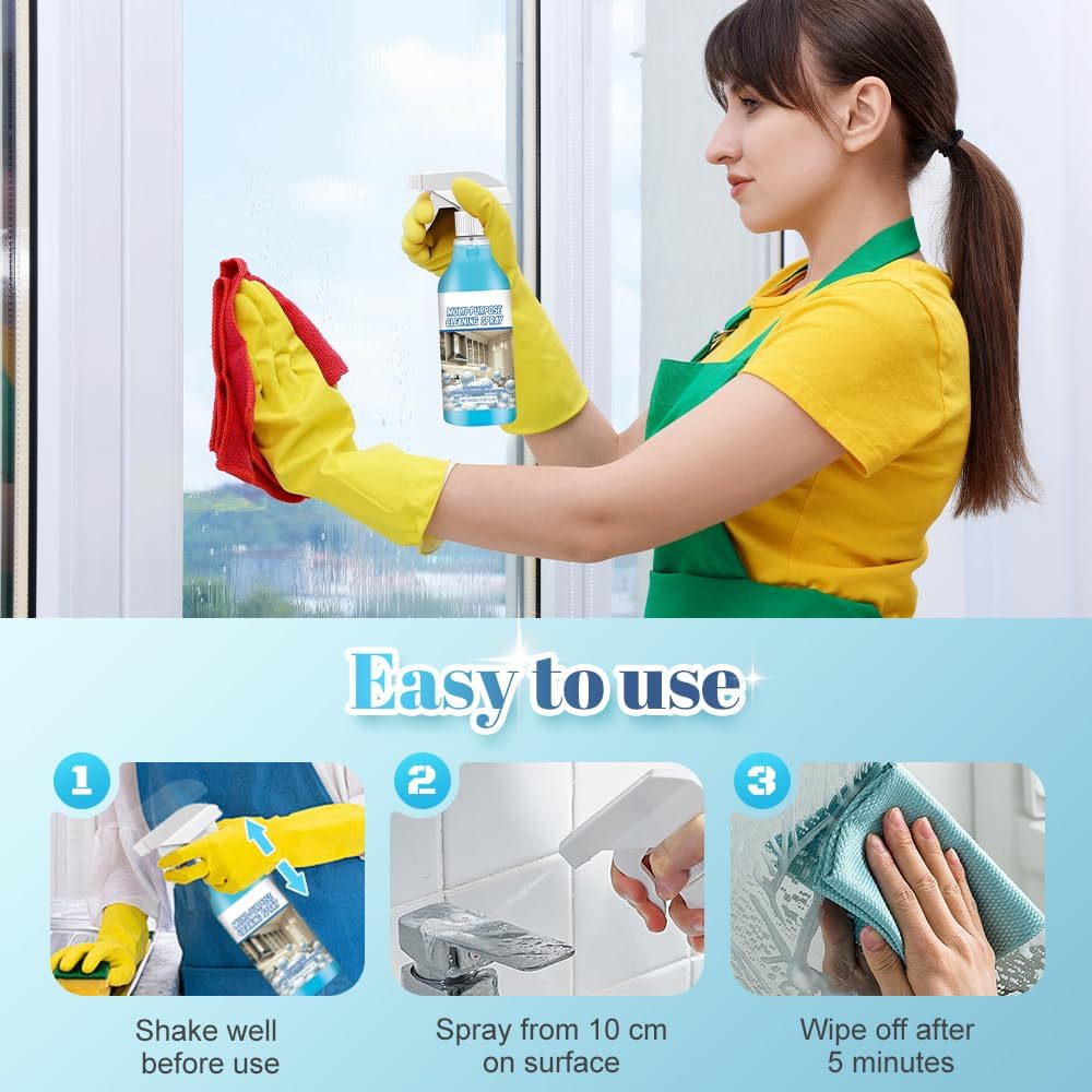 2026 New Spray Splash Cleaner, Purpose Cleaning Spray, Powerful Degreaser Sprays for Kitchen, Easy to Use Grime Remover for Household Cleaning, Convenient Handheld Cleaner for Home Family (2)