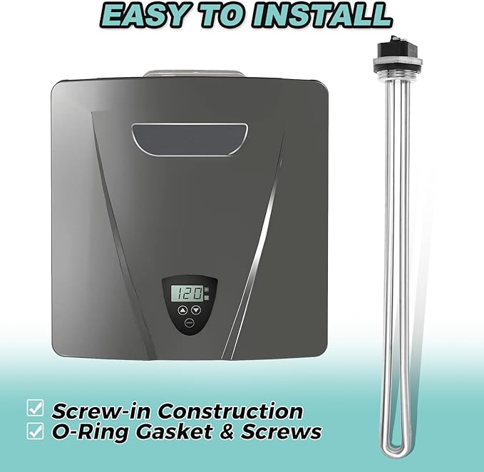 2 Pack 100108283 Water Heater Element Replacement for AO Smith Electric Water Heaters ECT 52/55/66/80/120, ECS 30/40/50, ECLN ELJN ECJN 40, ECL 30/50, E6, 4500W, 240V