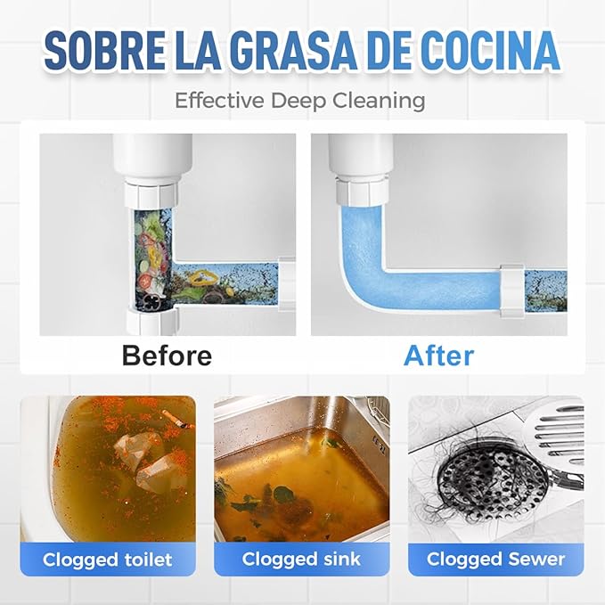 Drain Clog Remover Powerful Unclogging Sink Hair Cleaner for Kitchen, Shower Pipes and Drains(one size 2)
