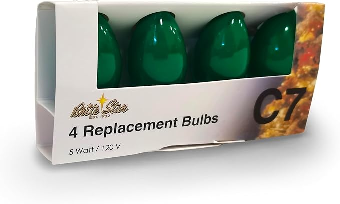 Brite Star 44-334-00 (4 Pack Green C7 Replacement Bulbs