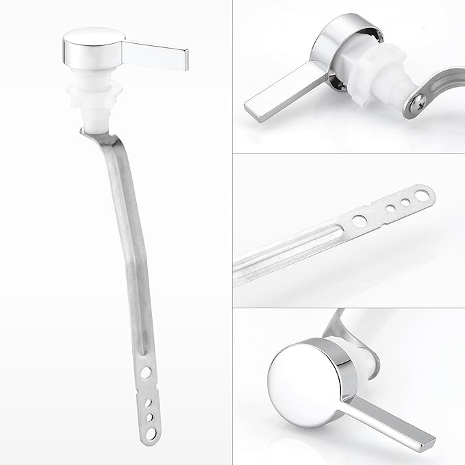 Toilet Handle for Kohler 1075348-CP Left Trip Lever Service Kit, Toilet Handle Replacement Kit Side Mount, Toilet Tank Lever, 1-Pack Polished Chrome