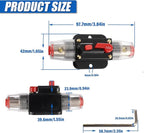 BOJACK 100A Audio Inline Circuit Breaker Reset Fuse Holder 12-24V DC Manual Reset Fuse Holder 3-15 AWG Overload Protection for Car Audio Sound Amplifier System RV Marine Boat Truck Solar Inverter
