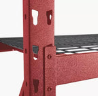 Heavy Duty Member Mark 4-Shelf Industrial Storage Rack, 77" W x 24" D x 72" H (Red, 3 Pack)