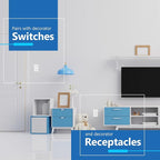 LIDER Matte Finish Decorator Switch Cover, Screwless Wall Plate, Mid-Size 1-Gang 4.88" x 3.11", Unbreakable Polycarbonate Thermoplastic, UL Listed, LSWP-31M-W5P, White, 5 Pack