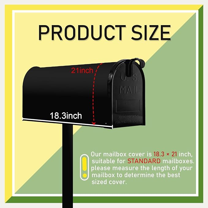 Rainbow Pride Mailbox Cover Magnetic Standard Size Gay Pride Mailbox Post Covers Heart Love LGBT Asexual LGBTQ Mailbox Wraps Waterproof Mailbox Decor for Outside Garden Yard 21x18 Inch