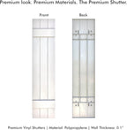 Board & Batten Vinyl Shutters (1 Pair) | 11"x43" (3-Board) - Dover White/Paintable | Exterior Window Shutters | Includes Mounting Hardware | Simple Installation | Made in USA