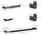 RANDOM 5 Piece Bathroom Hardware Set Matte Black Towel Bar Set Include 9.8/23.6 Inch Towel Bar Toilet Paper Holder and 2 Towel Hooks Stainless Steel Bathroom Decor Wall Mount Bathroom Accessories Kit.