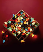 25 Pack C9 Multicolor Christmas Light Bulbs, C9 Multicolor Ceramic Replacement Bulbs for Christmas String Lights, E17 Intermediate Base 7W Night Light Bulbs for Indoor Outdoor Holiday Decor