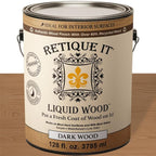 Retique It New and Improved Formula Liquid Wood Coatings - Stainable Primer - Paint It Then Stain it (Dark Wood, X-Large)