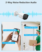 2-Way Audio & PIR Detection 5.5MP Dual Antennas Enhance WiFi Wireless Camera System Surveillance Outdoor Wireless Security Cameras System Video Surveillance DVR Kit