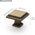 10 Pack Antique Brass Cabinet Knobs Drawer Knobs Modern Cabinet Pulls Kitchen Cabinet Handles Kitchen Cabinet Hardware Timeless Drawer Pulls for Dresser Cupboard Wardrobe, A-Brass(1x10)