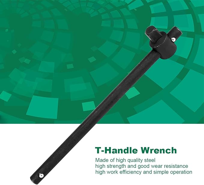 1" T-Handle Sliding Wrench Breaker Bar, 19.7 Inch Heavy Duty Steel Drive Socket Hand Tool, Gifts for Men & Dad