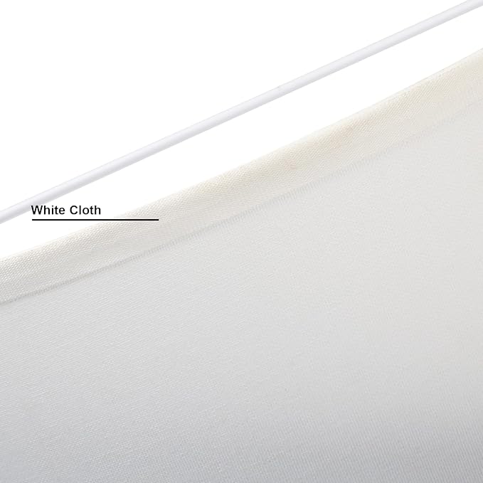 Yosoan 2-Light White Lamp Semicircle Fabric Shades, Double Fabric Lampshade Indoor Wall Mount 2 Bulbs for Wall Sconce Lamp Replacement for Stairwell Bedside Hallway Home Decor(White)