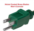 Clear Power Outdoor Extension Cord - 15 FT, Green | Lawn & Garden, 16/3 SJTW, Water & Weather Resistant, Flame Retardant, 3 Prong Grounded Plug, Perfect for Christmas and Holiday (CP10198)