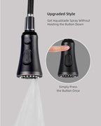 Hibbent Pull Down Kitchen Faucet Head Replacement, 3-Function NSF/ANSI/CAN 61 & CUPC Certified Sink Spray Nozzle, 15 Adapters, Compatible with Moen, Delta, Kohler Faucets, Oil-Rubbed Bronze