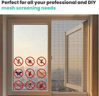 tonchean 98.4 feet x 47.2 inch Windows Screen Mesh Roll Replacement, 304 Stainless Steel Window Screen Mesh for Porch Patio Sliding Door Screening(Black, 20 Mesh)