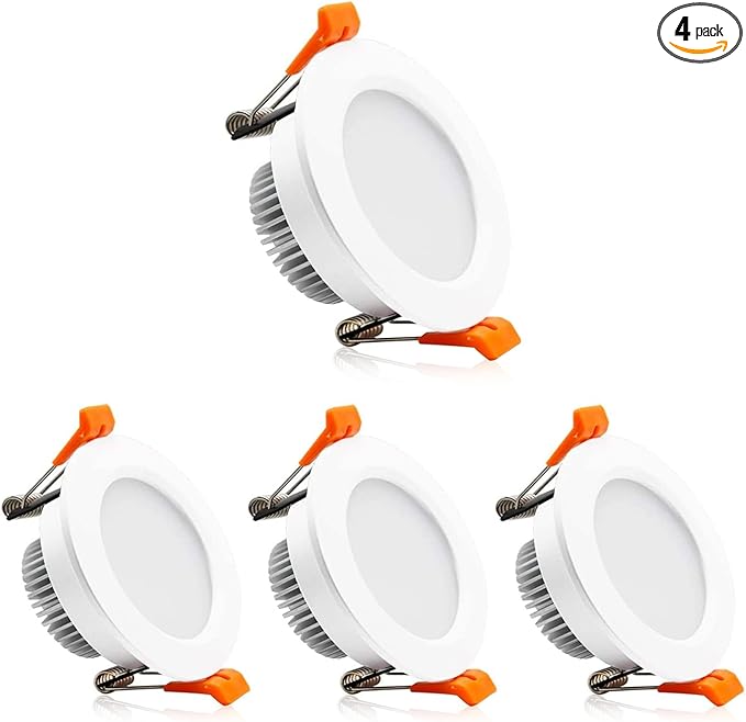 2 Inch LED Downlight, Recessed Lighting Dimmable Ceiling Light, 3W, 2700K Ultra Warm White, CRI80 with LED Driver(35W Halogen Equivalent), 4 Pack