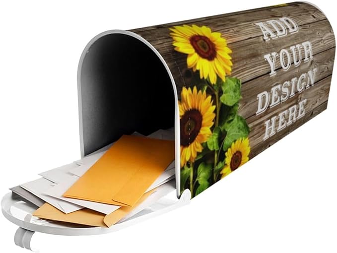 Personalized Mailbox Covers Custom Picture/Photo/Text Magnetic Standard Size Mailbox Wraps Post Letter Box Cover for Garden Yard Outdoor Decorations-6