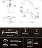 Touchless Oil Rubbed Bronze Kitchen Faucet with Soap Dispenser, DAYONE Single Handle Faucets for Kitchen Smart Motion Sensor Activated Hands-Free Pull Down, Robinet de Cuisine sans Contact
