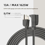 25ft Outdoor Extension Cord for Christmas Decorations - 16/3 Heavy Duty SJTW Waterproof Gray Electrical Cable with 3 Prong Grounded Plug for Safety, Great for Lawn and Major Appliances