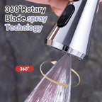 Universal Kitchen Faucet Replacement Pull Down Sprayer with 3-Spray Modes & 16 Adapters - Compatible with Moen, Kohler, and Delta and Sink Faucets (Chrome silver)