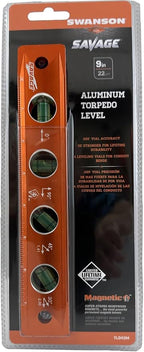 Swanson TL043M 9-Inch Savage Magnetic Torpedo Level, Orange