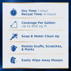 Rust-Oleum Color Spark Interior Paint and Primer in One, Eggshell, Saltwater Taffy, 1 Gallon