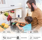 Tankless Water Heater Electric for Sink Faucet, ThermoMate 6000W 240V Point of Use Mini Instant Hot Water Heater CSA Certified with Self-modulating, 1.07GPM at 35°F Rise