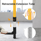 12 Ft./3.7M Professional Lasers Level Pole with Tripod, Adjustable Telescoping Pole for Leveling Tools, Multi-functional Fine-tuning Bracket with 1/4” and 5/8” Thread Adapters, Includes Carrying Bag