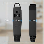 K KASONIC - 12-Feet 3 Outlet Extension Cord, UL Listed, 16/3 SJTW 3-Wire Grounded, 13 Amp 125 V 1625 Watts, Multi-Outlet Indoor/Outdoor Use, Black