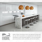 MORE Stone & Quartz Cleaner + Protector - Granite, Quartz & Marble Cleaner - For Kitchen & Bathroom Countertops - Water-Based Surface Spray - Lavender-Verbena Essential Oil - Pint (16oz)