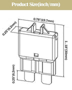 Standard Blade Car Fuse 5A Resettable Automotive Fuse ATC ATO Manual Reset Fuses Manual-Reset Blade Circuit Breaker for Boat Truck SUV Motorcycle 32VDC Fuses Assortment Kit