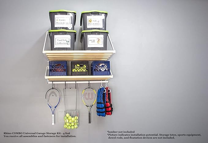 Rhino Combo Universal Garage Storage Kit - 4 feet
